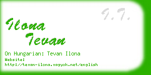 ilona tevan business card